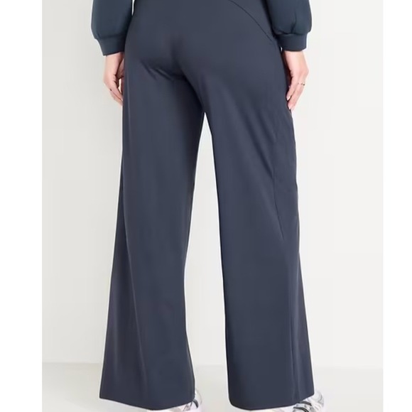 Old Navy PowerSoft Wide Leg Pant XL High Rise Pull On Comfort Athleisure Trouser - Picture 2 of 10